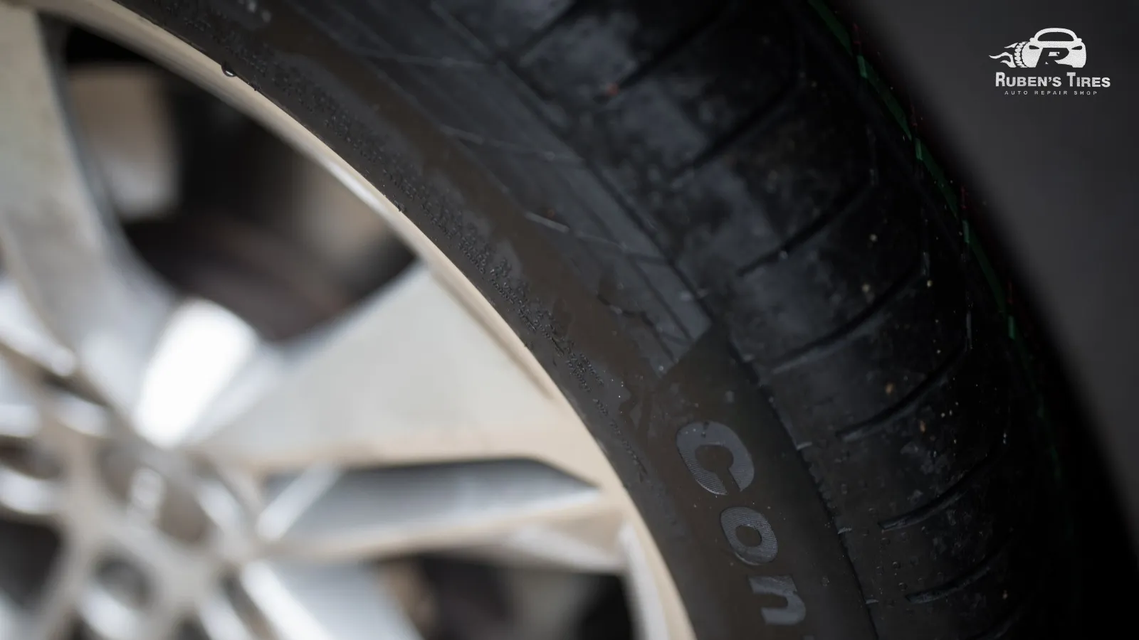 Close-up of a high-quality car tire for tire services near Apopka.